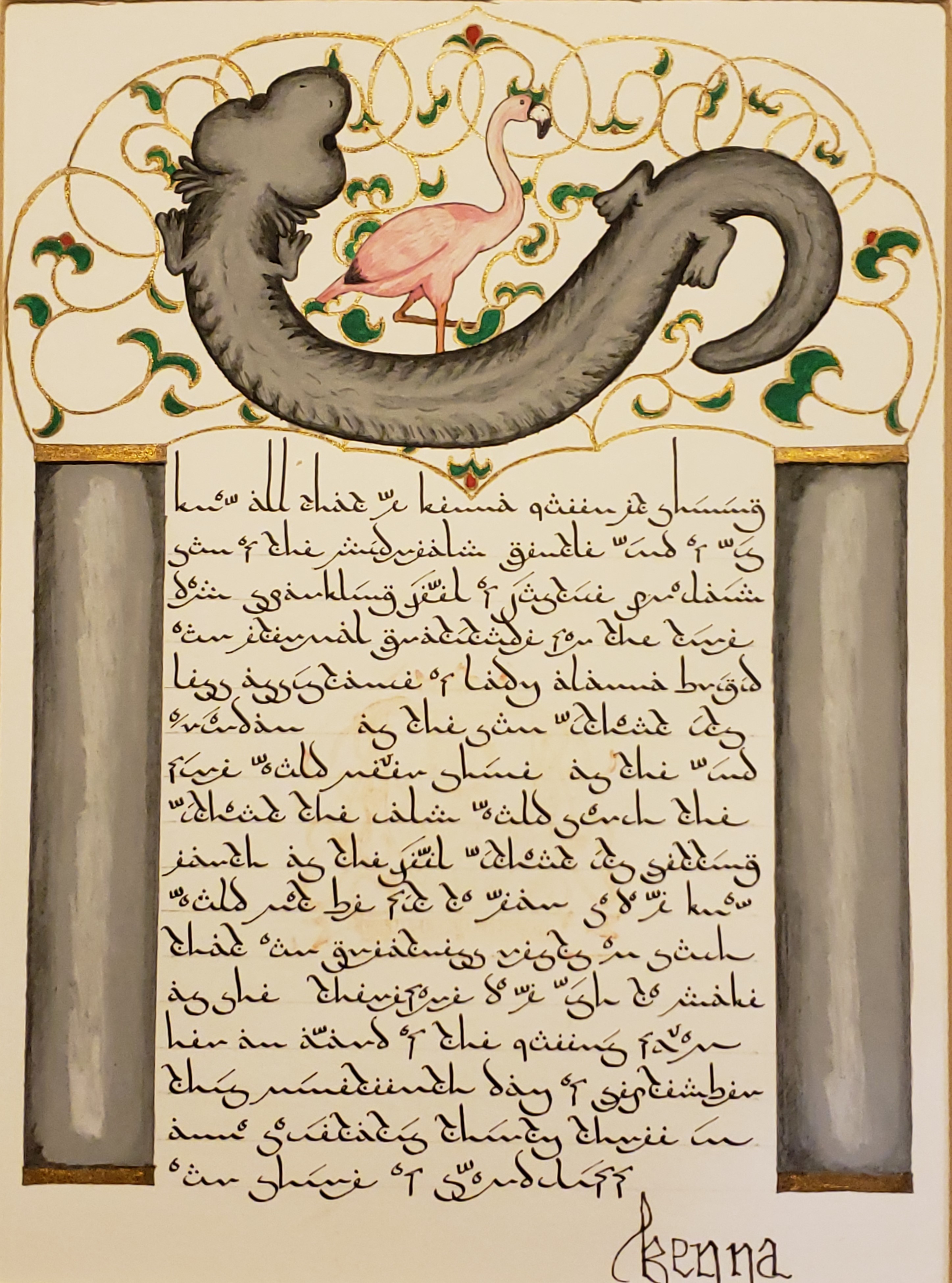 Illumination- Grehard Calligraphy- Magdalena von der Plesse